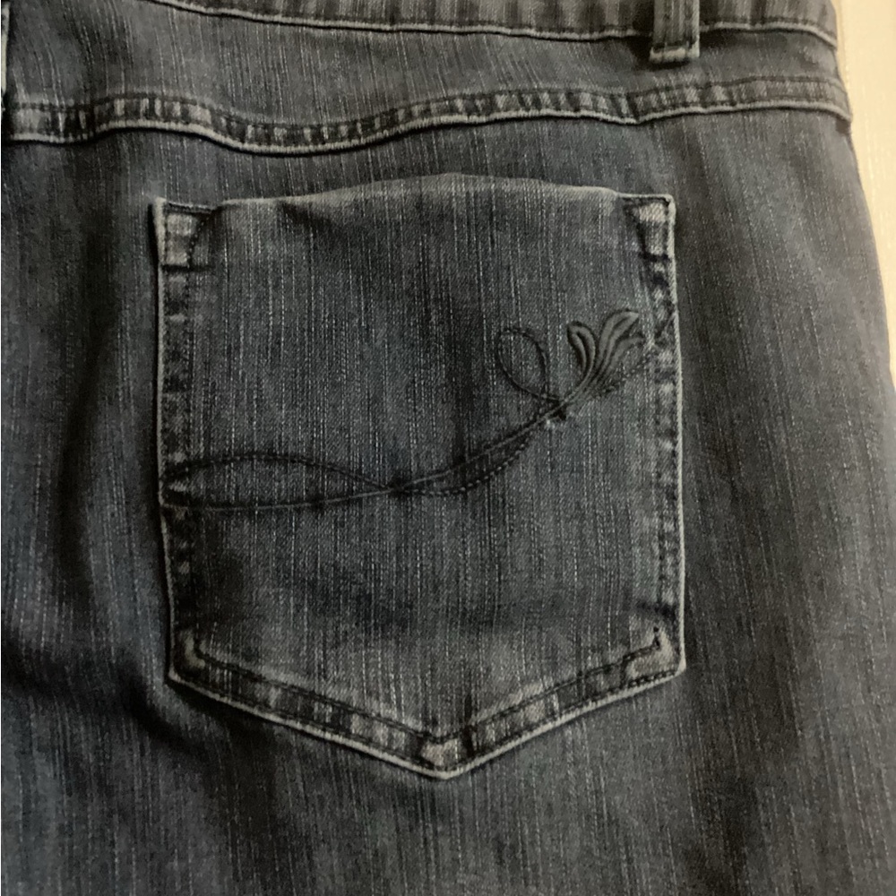 Soft Surroundings stretch denim jean. Beautiful pocket detail. Size 18T